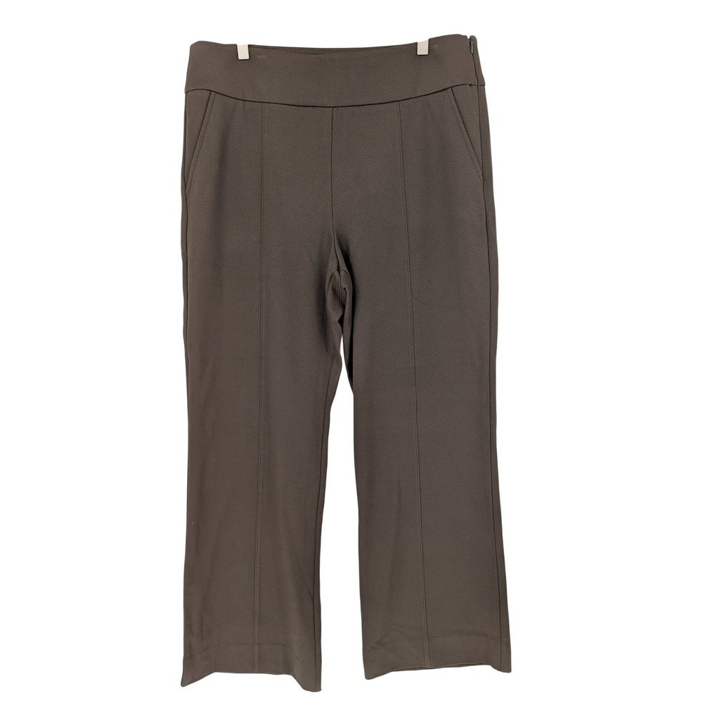Cabi Academy Wide Leg Trousers 16 Olive Pintuck Seam Stretch Ponte Pant Classic